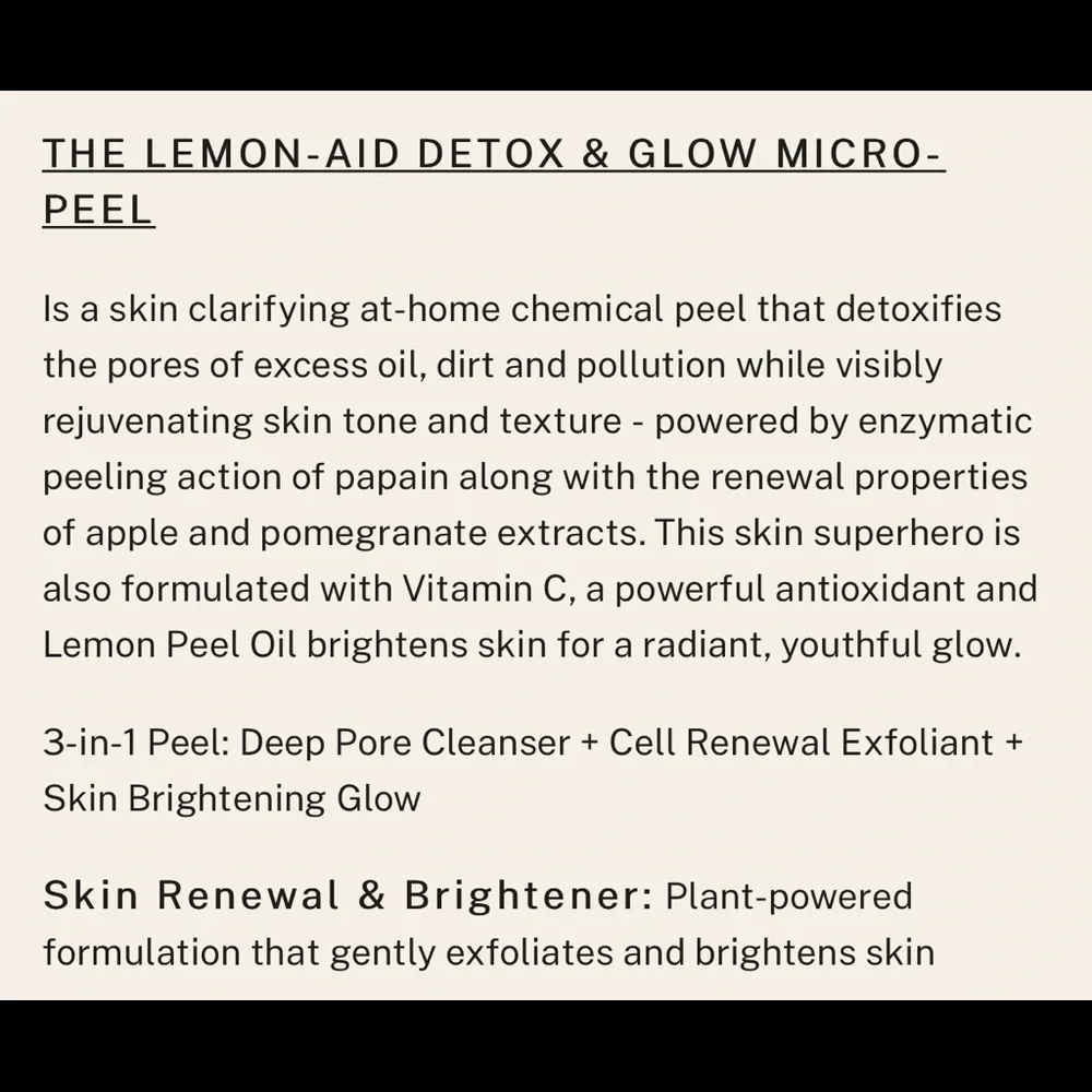 🍋 LEMON-AID DETOX & GLOW MICRO-PEEL